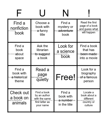 LiBRARY BINGO! Bingo Card