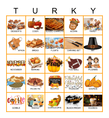THANKSGIVING Bingo Card