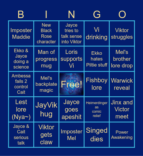 Arcane Season 2 Act 2 Bingo Card