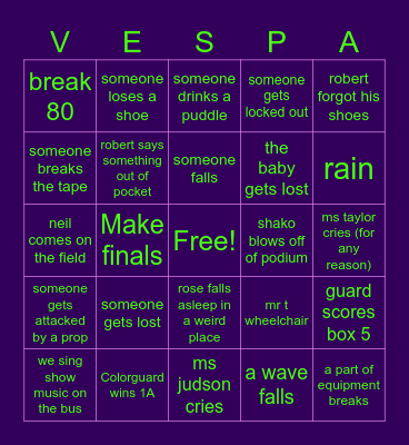 FMBC 2024 Bingo Card