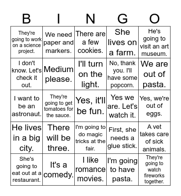 Smart English 6 Units 1-10 Bingo Card