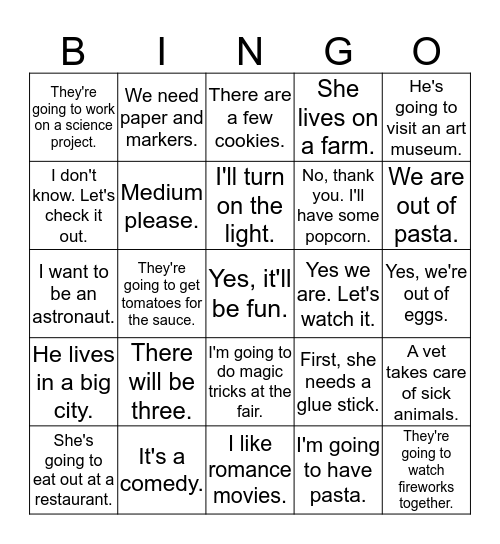 Smart English 6 Units 1-10 Bingo Card