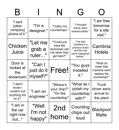 CCC Bingo Card