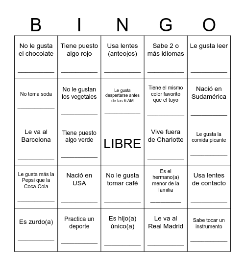 ROCK CITY BINGO Card