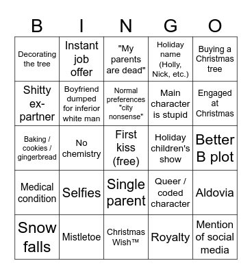 Hallflix Christmas Bingo Card