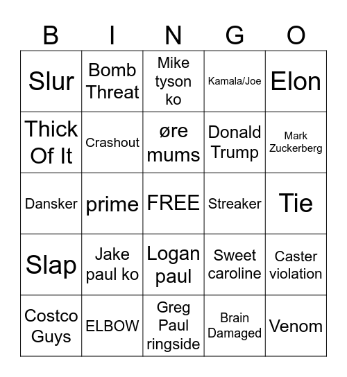 jvm Bingo Card