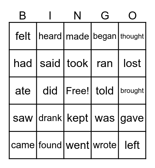 My bingo card Bingo Card