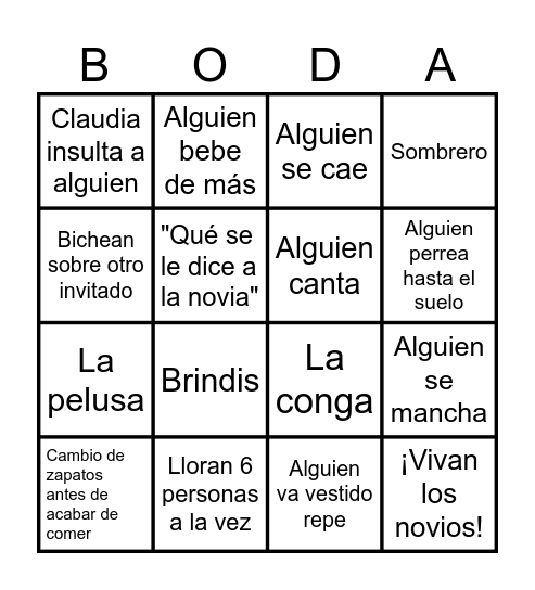 WINGO Bingo Card