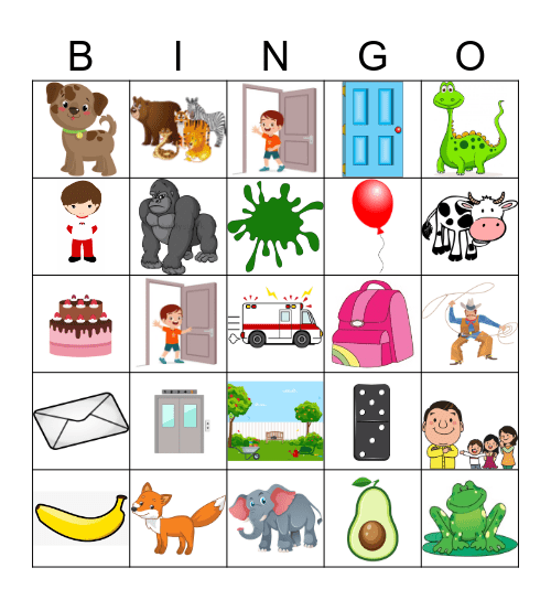 LETTERS ABCDEFG Bingo Card