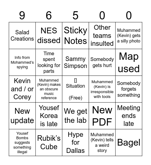 FalTech Bingo Card