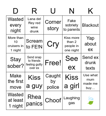 leavers 2024 Bingo Card