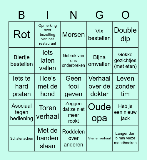 Oma Bingo Card