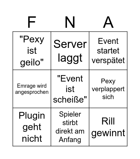 FNA-Bingo-Bingo Card