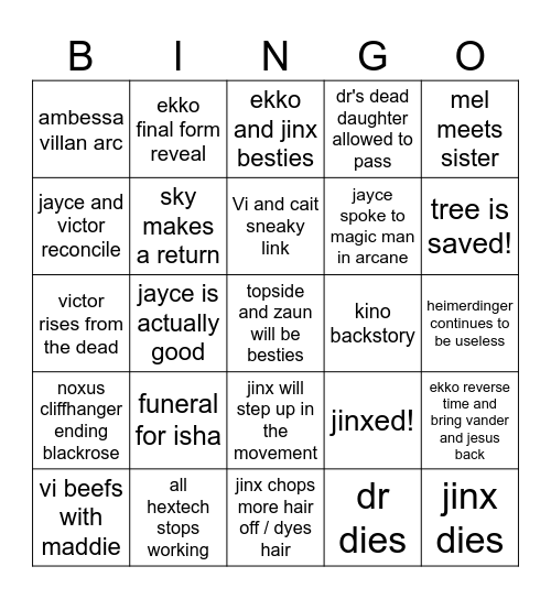 Act 3 DAWNNES HOT TAKES Bingo Card