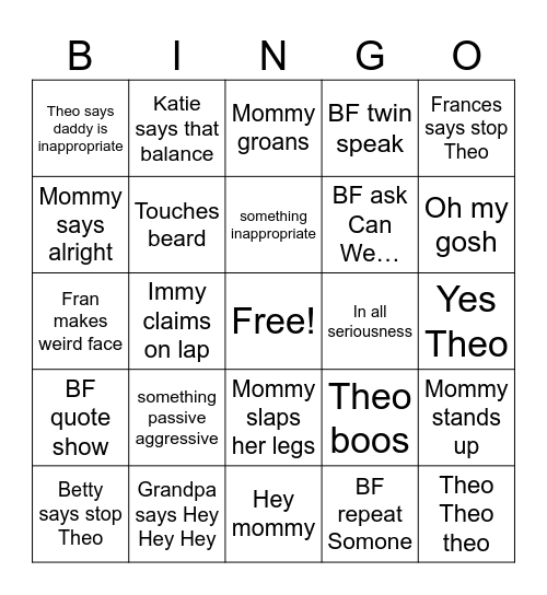Helland Bingo Card