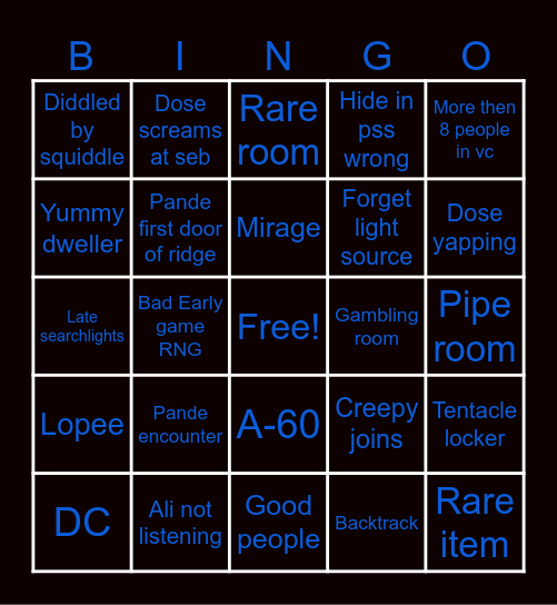 Doselingos bingo Card