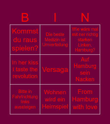 Speed-Bingo: Bewerbungsrede Bingo Card