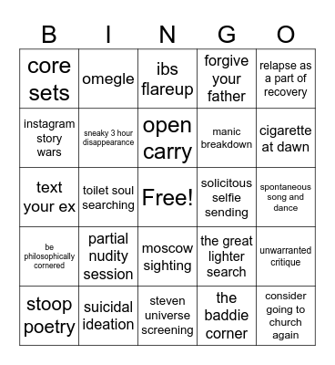 Studio 2024 Bingo Card