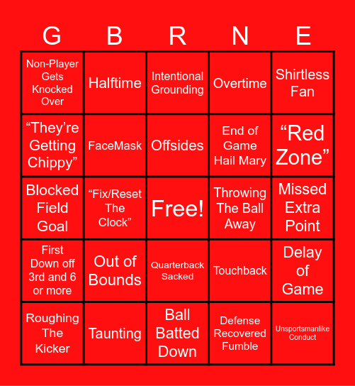 Calibraska Bingo Card