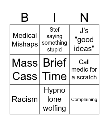 EAC Bingo Card