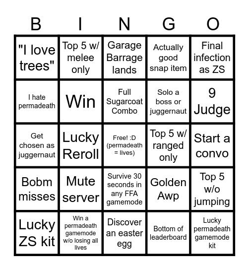 Item Asylum bingo! Bingo Card