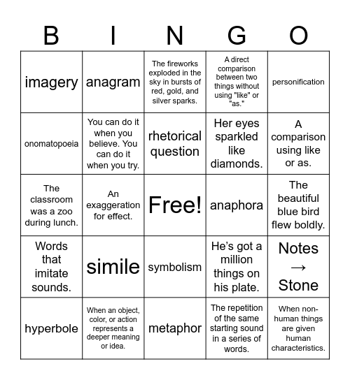 FIGURE it OUT Bingo Card
