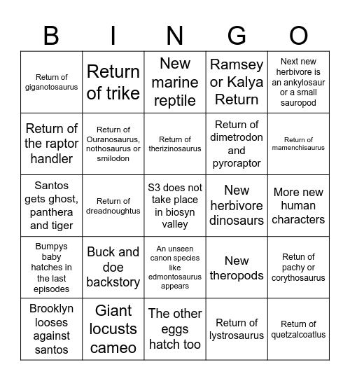 Chaos theory season 3 Bingo Card