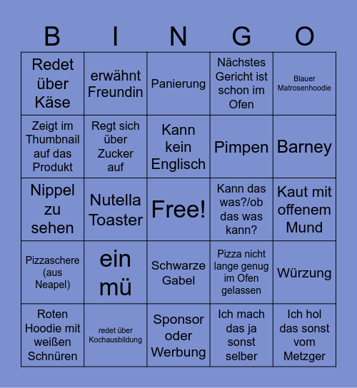 FoodSchau Bingo Card