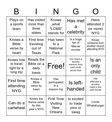 Find Bingo Card