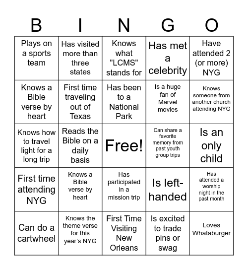 Find Bingo Card