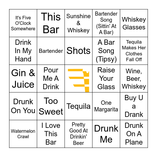 Bar Bingo Card