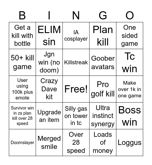 IA bingo Card