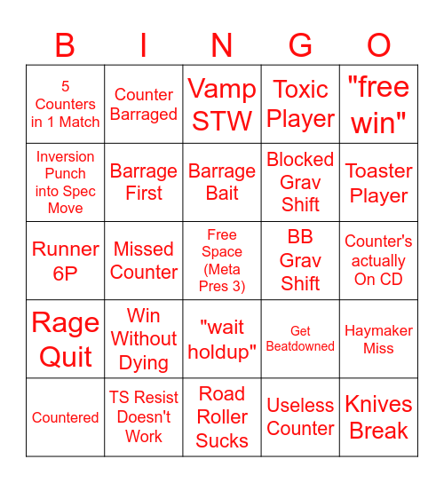 C-Moon Bingo Card