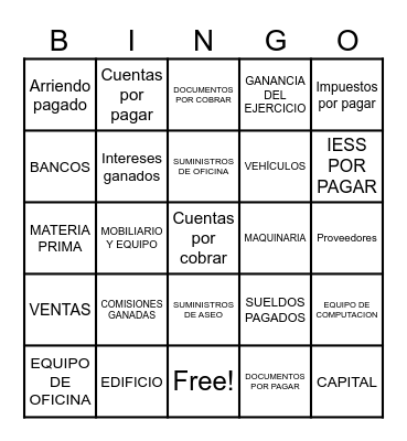 CUENTAS Bingo Card