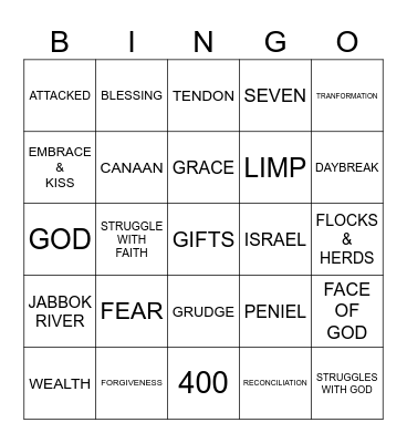 A NEW IDENTITY Bingo Card