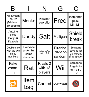 OGRE bingo 19/11/24 Bingo Card