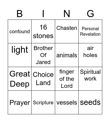 Ether Bingo Card