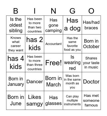 Icebreaker Bingo: Find Someone Who Bingo Card