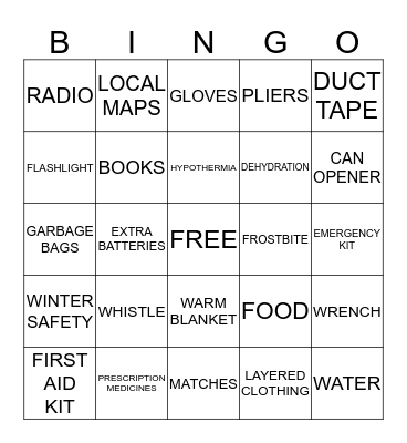 Christmas Bingo Card