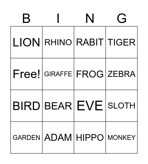 Bingo Card