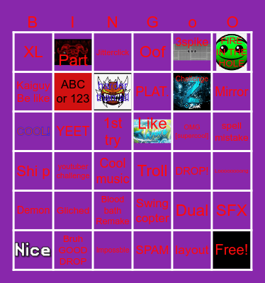 Recent Tab BINGO Gd Bingo Card