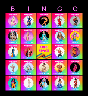 Drag Queen BINGO Card
