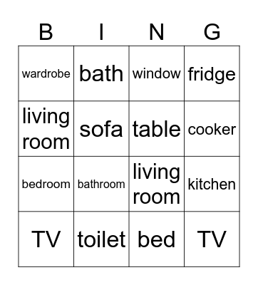 house Bingo Card