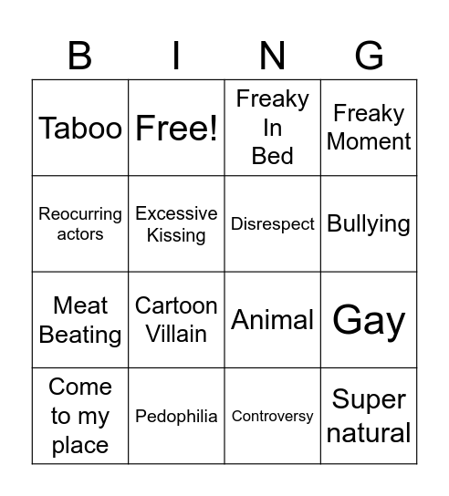 Tommorow's Teachings Bingo Card