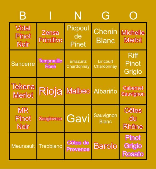 Cosy Club Bottle Bingo 2024 Bingo Card