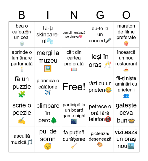 Bingo echipa de motivare Bingo Card