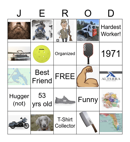 Jerod Birthday B-I-N-G-O Bingo Card