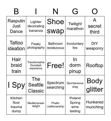 Friendsgiving 2024 Bingo Card