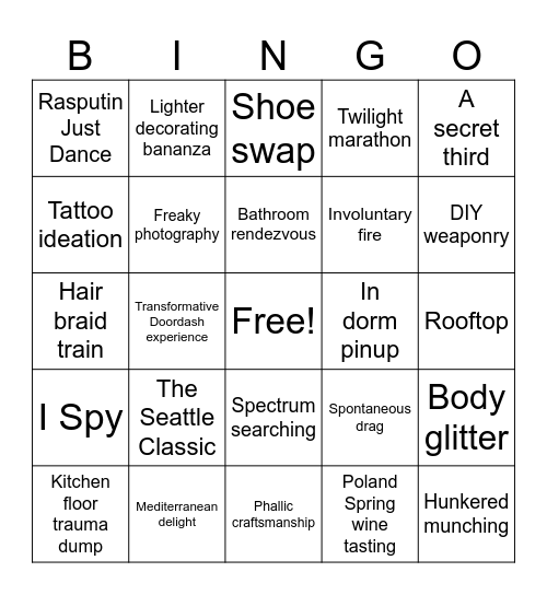 Friendsgiving 2024 Bingo Card