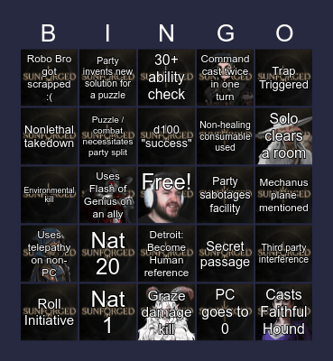 Sunforged Episode 49: Metal Gear?! Bingo Card